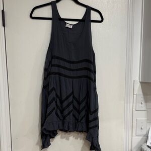 Free People Charcoal and Black Tank Top